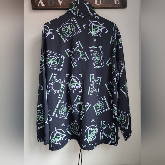 Adidas Adventure Allover Print Archive Anorak Windbreaker Jacket Size Large - Picture 4 of 10